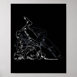 Poster Jiu-jitsu Lutter Karate Sport Lutter Jitsu