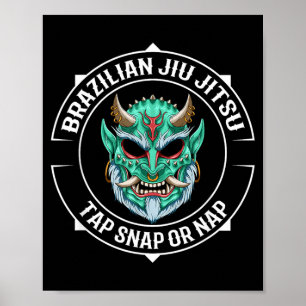 Poster Jiu Jitsu Oni Demon Team - BJJ et Jiu-Jitsu Brésil