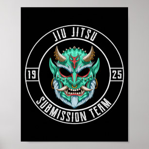Poster Jiu Jitsu Oni Demon Team - BJJ et Jiu-Jitsu brésil