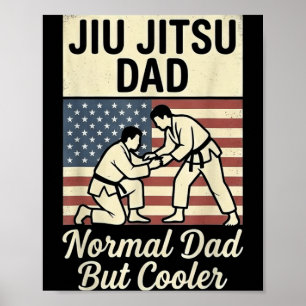 Poster Jiu jitsu papa comme un papa normal mais plus cool