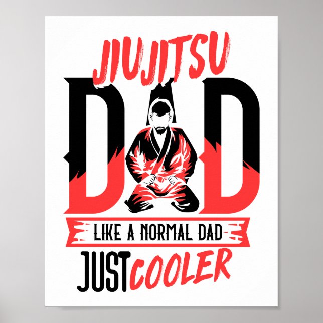 Poster Jiu Jitsu Papa Comme Un Père Normal Juste Glacière (Devant)
