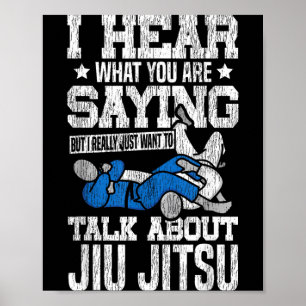 Poster Jiu Jitsu Vintage Je comprends ce que vous dites m