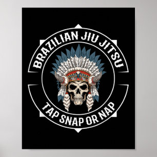 Poster Jiu Jitsu War Bonnet - Équipe de soumission Jiu Ji