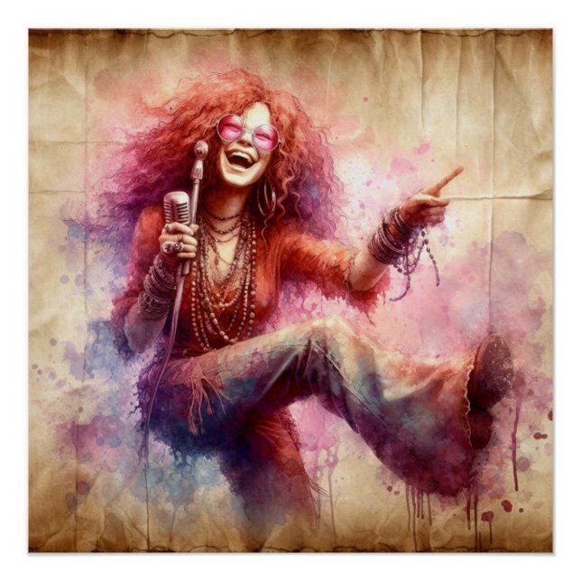 Poster JJ chantant sur scène (Devant)