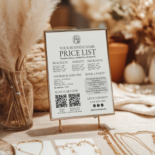 Poster Joaillerie permanente Afficher le tarif Code QR Me
