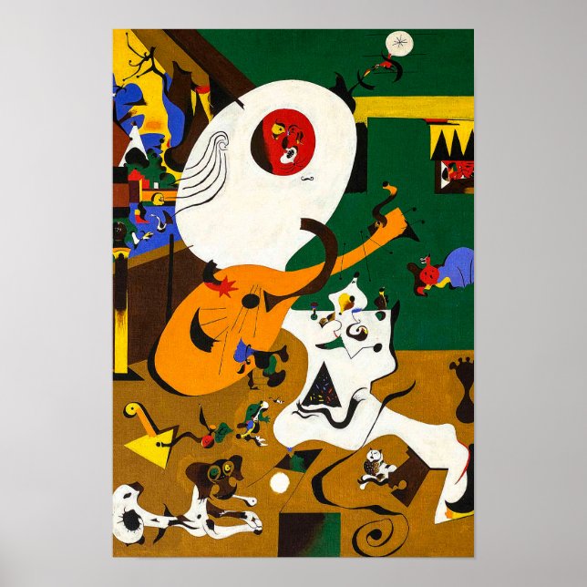 Poster joan miro peintures art, art abstrait (Devant)