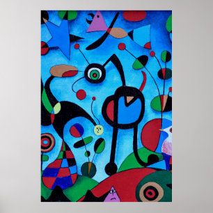 Poster joan miro peintures art, art abstrait