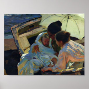 Poster Joaquín Sorolla- après Bath