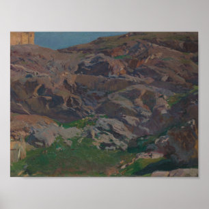Poster Joaquin Sorolla - Château de San Servando, Tolède