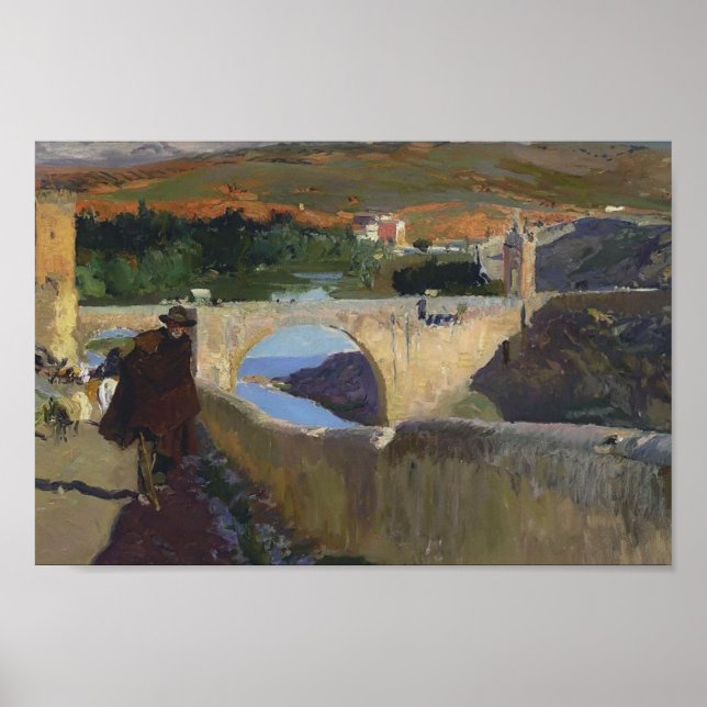 Poster Joaquín Sorolla - Homme aveugle de Tolède (Devant)