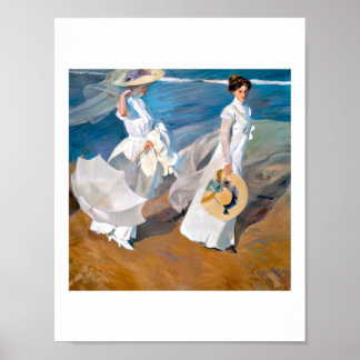 Poster Joaquín Sorolla paseos a orillas del mar