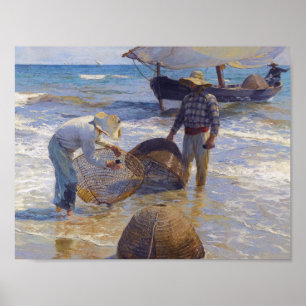 Poster Joaquin Sorolla - pêcheur Valencian