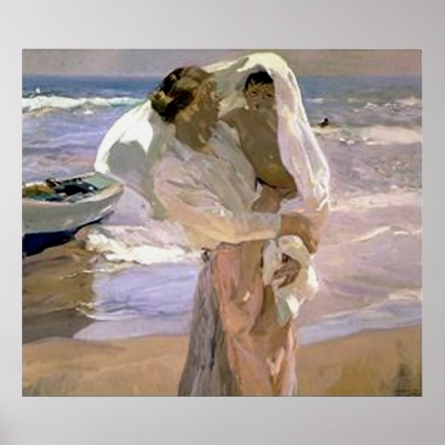 Poster Joaquín Sorolla y Bastida après le bain (Devant)