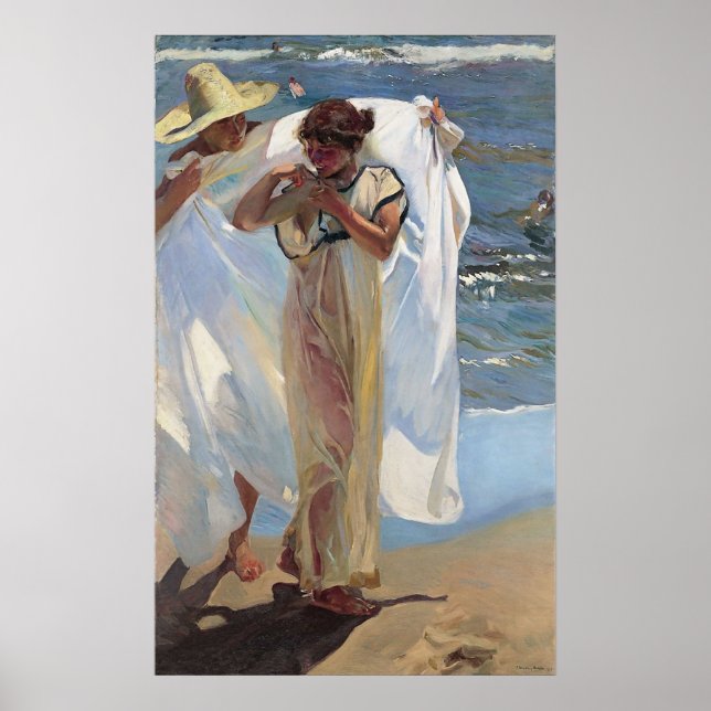 Poster Joaquín Sorolla y Bastida après le bain (Devant)