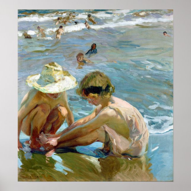 Poster Joaquín Sorolla y Bastida Le pied blessé (Devant)