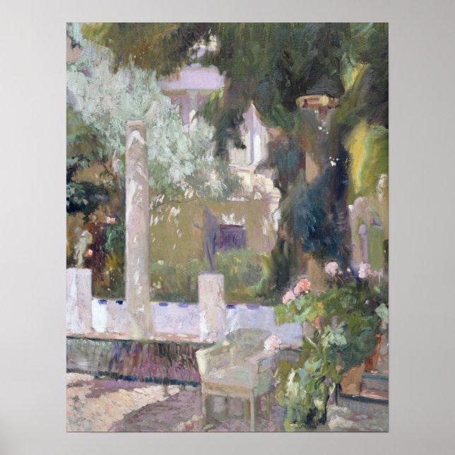 Poster Joaquín Sorolla y Bastida Les Jardins (Devant)