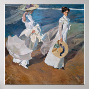 Poster Joaquin Sorolla Y Bastida - StrollingThe Sea