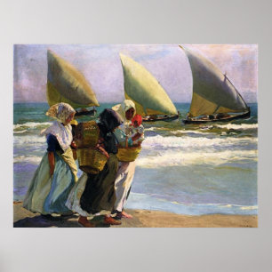 Poster Joaquín Sorolla y Bastida Trois voiles