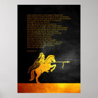 Poster Job 39:19-25 Verse de la Bible