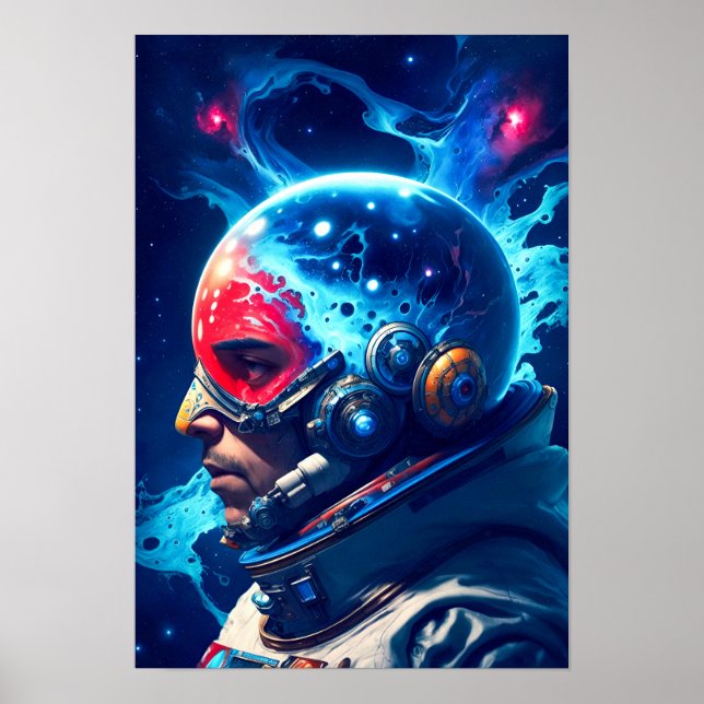 Poster Jockey spatial (Devant)