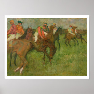 Poster Jockeys d'Edgar Degas  , 1886-90