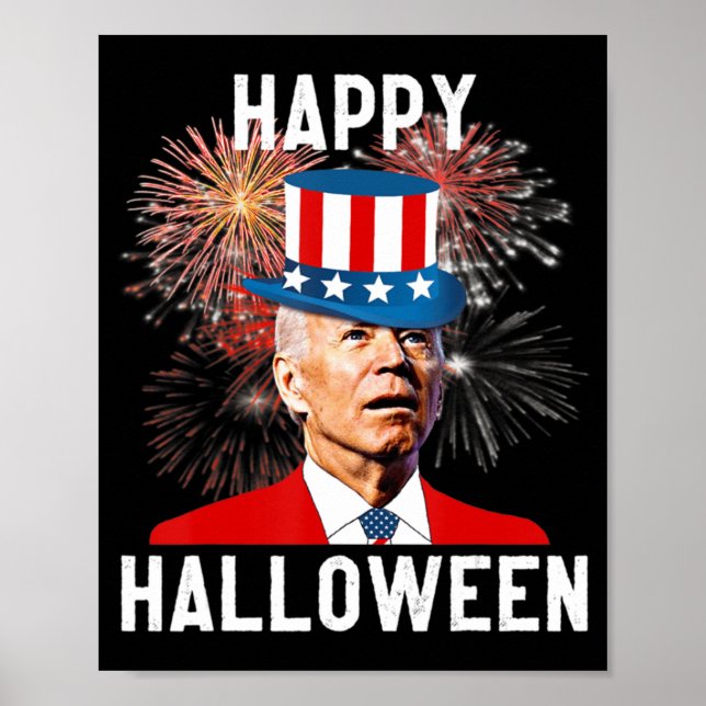Poster Joe Biden Bonne Halloween Pour Amusants Juillet (Devant)