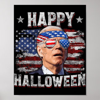 Poster Joe Biden drôle 4 juillet Halloween joyeux Americ