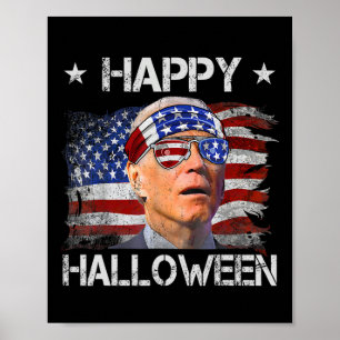 Poster Joe Biden drôle quatrième 4 juillet Halloween joye