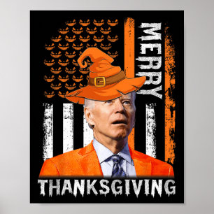 Poster Joe Biden Halloween Joyeux Thanksgiving US F