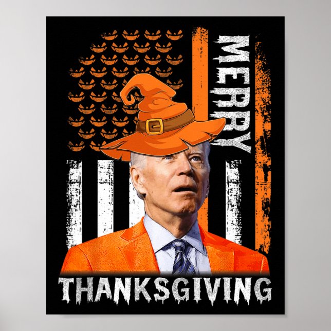 Poster Joe Biden Halloween Joyeux Thanksgiving US F (Devant)