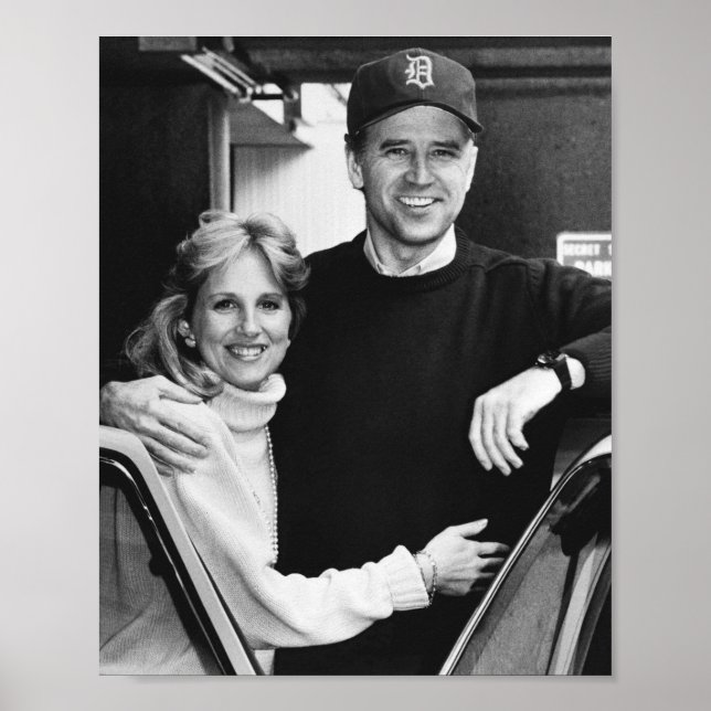Poster Joe Biden Jill Biden vieille photo (Devant)
