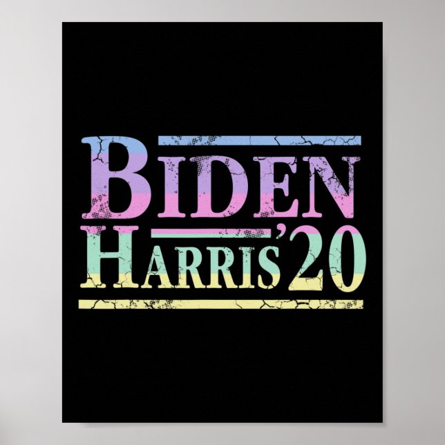 Poster Joe Biden Kamala Harris 2020 Election Anti Trump (Devant)