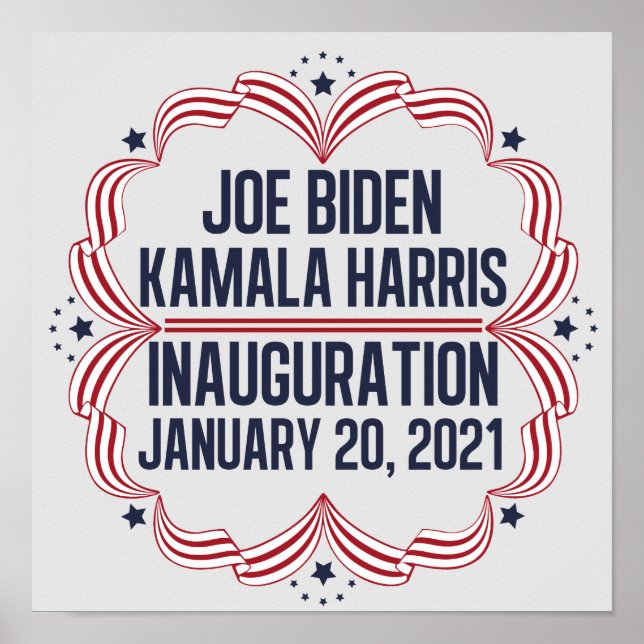 Poster Joe Biden Kamala Harris Inauguration 2021 (Devant)