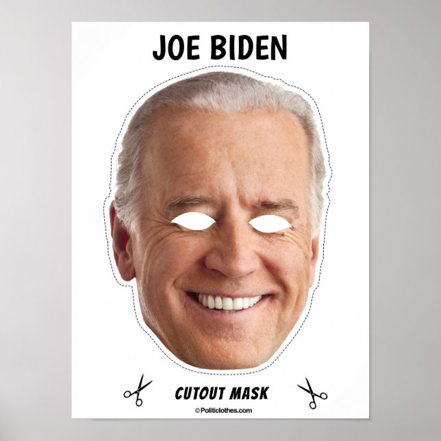 Poster JOE BIDEN Masque Halloween (Devant)