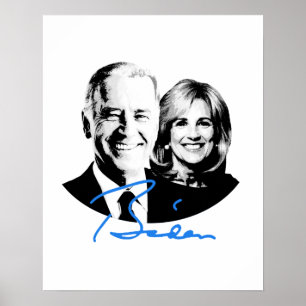 Poster Joe et Jill Biden Signature