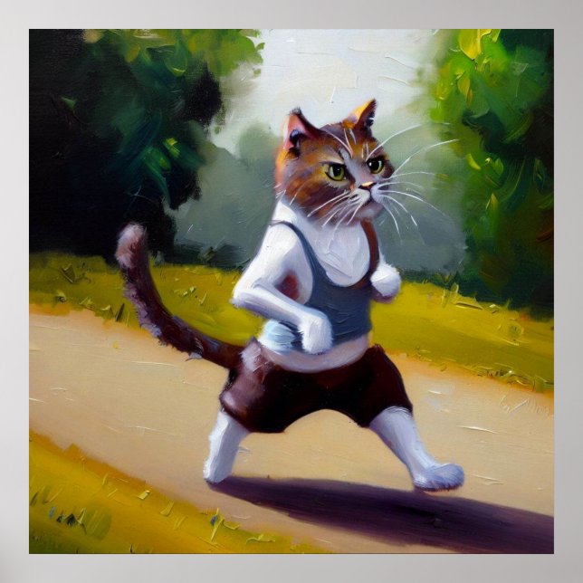 Poster Jogging de chat (Devant)