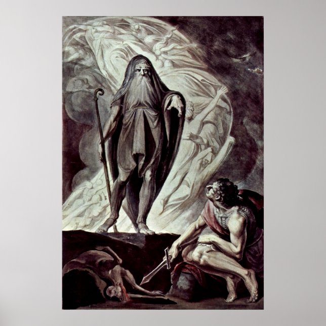 Poster Johann Heinrich Fusel- Tiresias semble Ulysse (Devant)