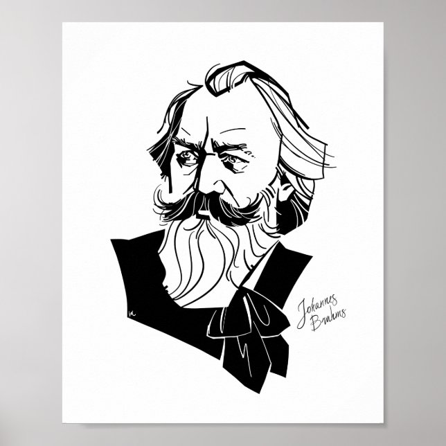 Poster Johannes Brahms (Devant)
