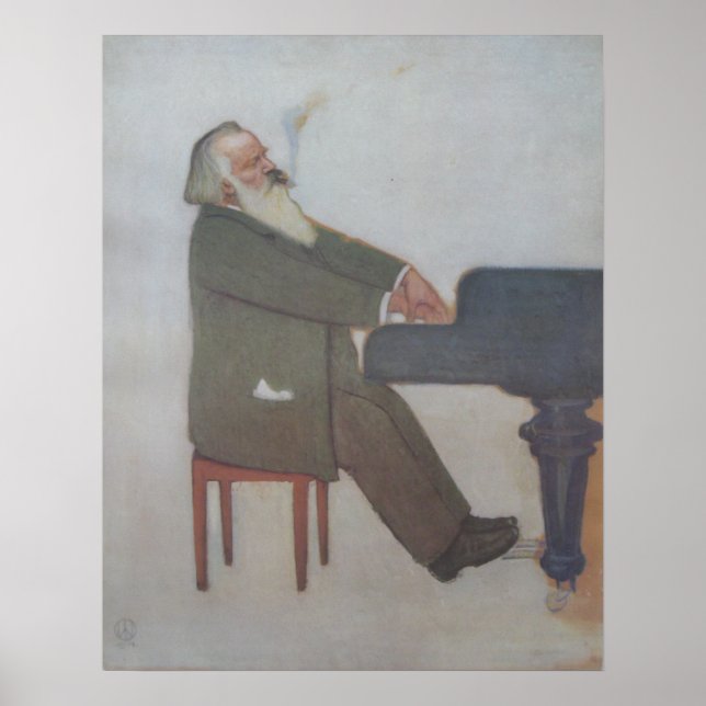 Poster Johannes Brahms (Devant)