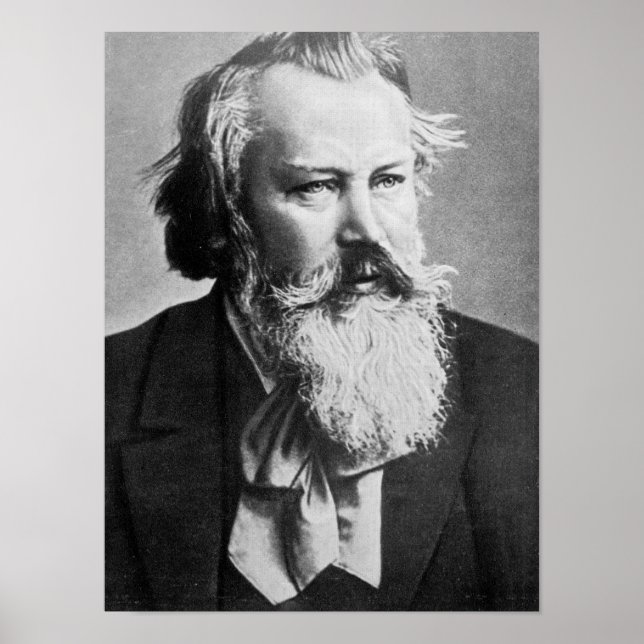 Poster Johannes Brahms, 1879 (Devant)