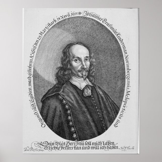 Poster Johannes Erasmus Kindermann (Devant)