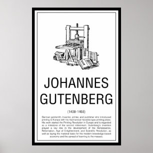 Poster Johannes Gutenberg