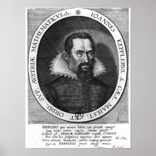 Poster Johannes Kepler 1590 (Devant)