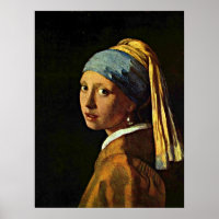 Johannes Vermeer art - Fille avec une oreille perl