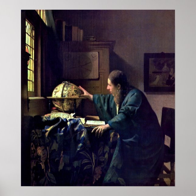 Poster Johannes Vermeer - L'astronome (Devant)