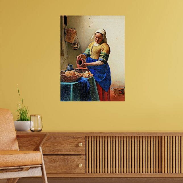 Poster Johannes Vermeer peinture, La Milkmaid (Salon 2)