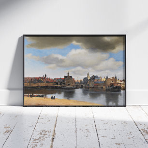 Poster Johannes Vermeer, van Deft, Vue de Delft