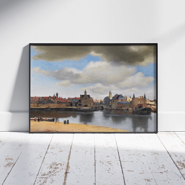 Poster Johannes Vermeer, van Deft, Vue de Delft (Créateur téléchargé)