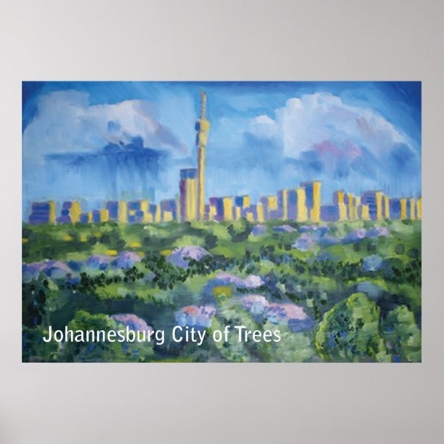 Poster Johannesburg Ville des arbres (Devant)