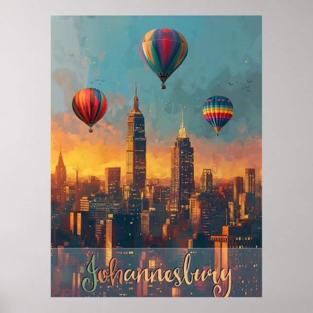 Poster Johannesburg Vintage (Devant)